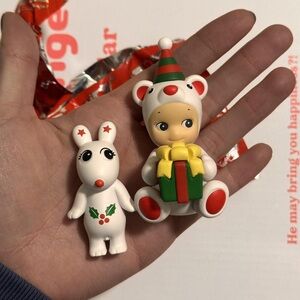 Festive Bear and Bunny Playset